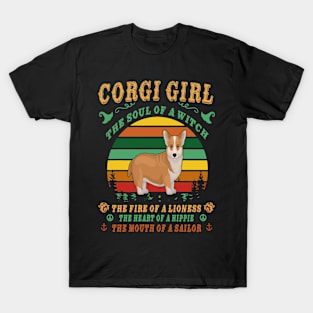 Corgi Girl - Witch - Lioness - Hippie - Sailor (79) T-Shirt